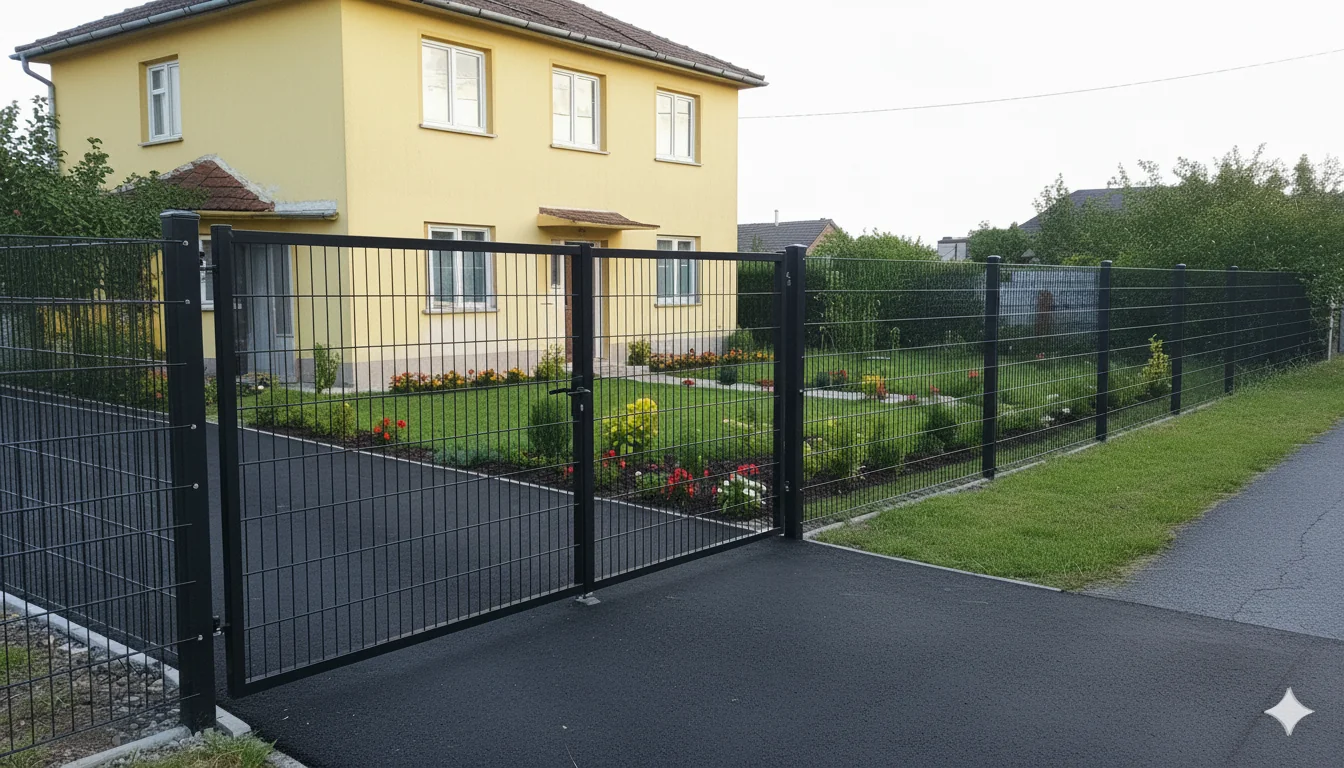 Modern clearview fencing installation giving property clean, upscale appearance with enhanced security